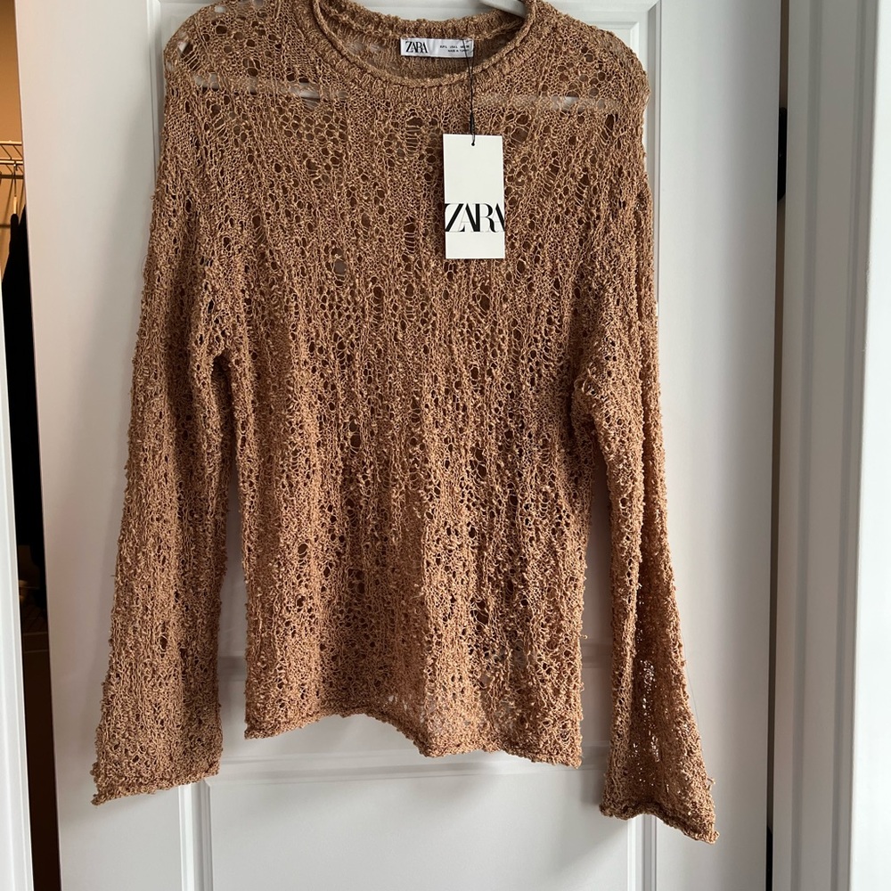Zara Tan/Camel Knit Sweater